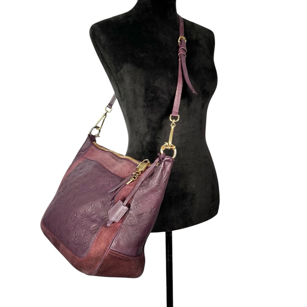 Louis Vuitton Empreinte Leather Bag Purple Audacieuse Suede Purse Authentic - Picture 3 of 16